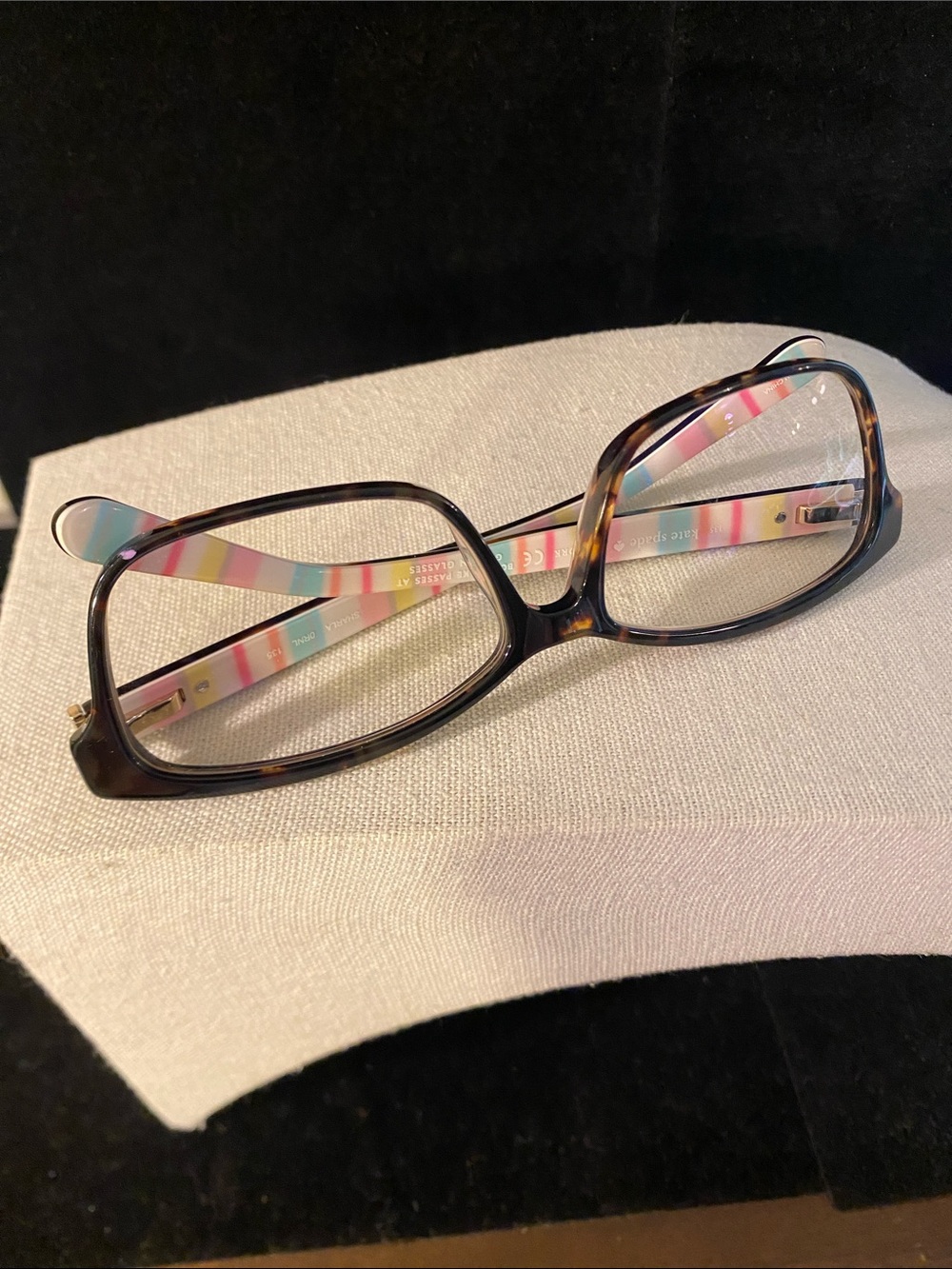 Kate Spade New York Sharla ORNL 135 Eyeglass Frames Tortoise Stripe